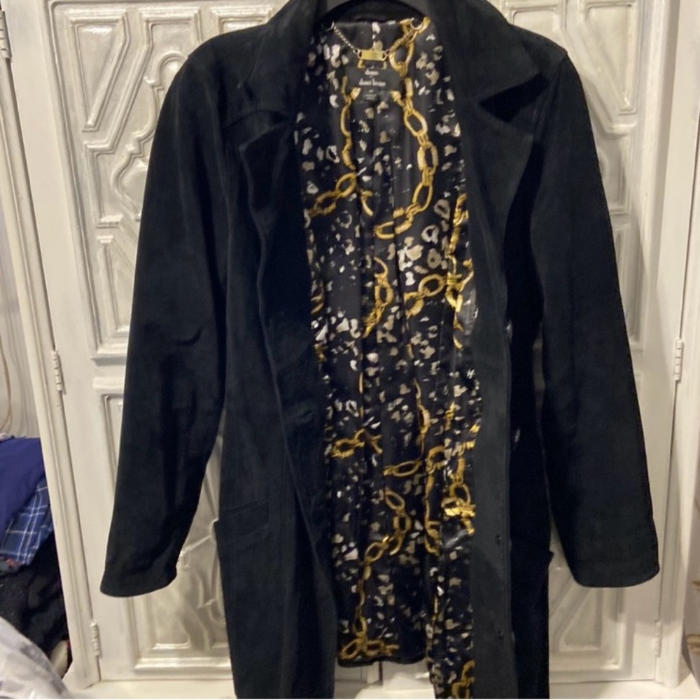 Dennis basso suede coat